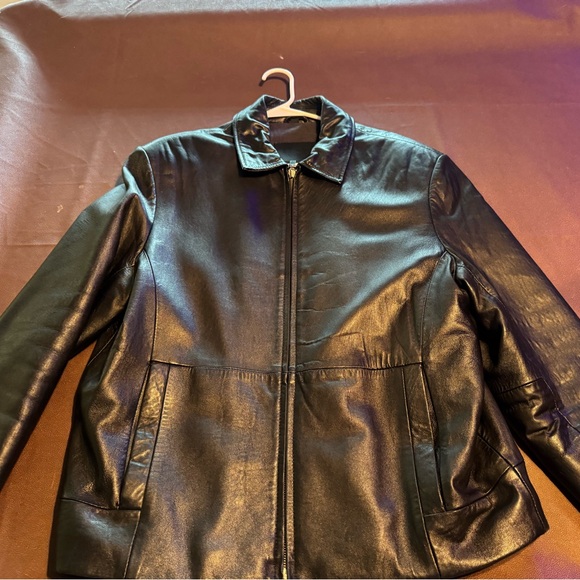 IZOD Soft Black Leather Men’s Jacket - Picture 7 of 10